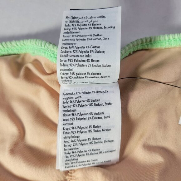 Cotton On Body Ribbed Lime Green Bikini Bottoms With Ruched Back High Waist XL - Picture 3 of 4